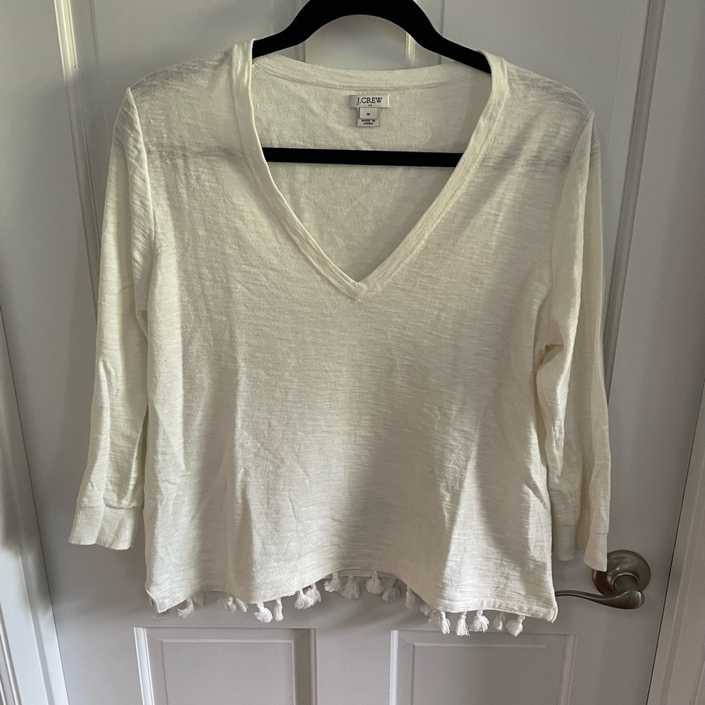 J Crew factory white sweater